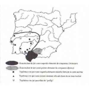 Click para ampliar. Pulsa en el nombre para ver la ficha. Topónimos de la serie ipo, zona nuclear